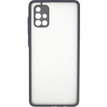 Drop Tedarik Samsung Galaxy A71 Kılıf Montreal Silikon Kapak - Gri