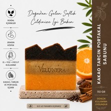 VELUNERA Kakao, Tarçın & Portakal Bakım Sabunu | Tüm Cilt Tipleri İçin | 110 gr