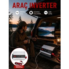 Nemere 1000W Araç Inverter Aküden Elektrik Üreten Taşınabilir Güç Dönüştürücü