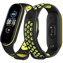 Uravas Store Xiaomi Mi Band 4 Spor Delikli Kordon (Saat Değildir) - Siyah-Yeşil