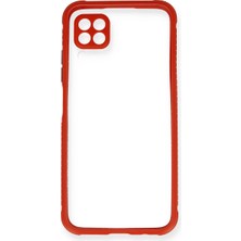 Semel P40 Lite Kılıf Miami Şeffaf Silikon - Kırmızı