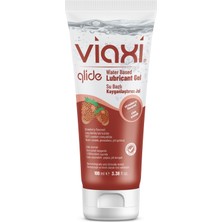 Viaxi Glide Kayganlaştırıcı Jel 100 ml Çilek Aromalı Su Bazlı Ekstra Kaygan ve Rahat Kullanım