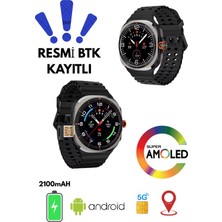 Howear 5g Hw Ultra Android Akıllı Saat Sım Kartlı Wifi Nfc Gps Amoled Ekran Spor ve Sağlık Tracker