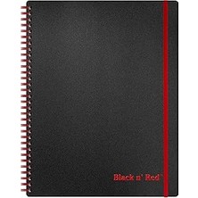 Uravas Store Black N' Red Defter, Ciltli, Premium Optik Kağıt, Scribzee Uygulaması Uyumlu, Çevre Dostu, Day
