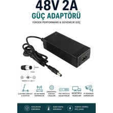 Bluesery 48V 2A Şarj Aleti Adaptörü 96W | Scooter, Bisiklet, Router, Kamera, LED Sistemleri, Yazıcı, Poe Ağ Sistemleri Uyumlu Adaptör