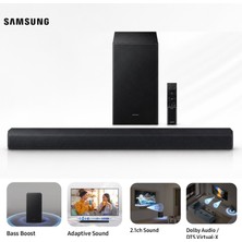 Samsung Bluetooth+Hdmı Arc+Optik  Bağlantılı 300 W Güçlü Soundbar & Ev Sinema Sistemi 2.1 Kanal Çevresel Akustik Ses