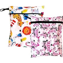 Uravas Store Yorni 2 Adet Sıvı Geçirmeyen Çok Amaçlı Çanta, 30 x 35 cm Jungle ve 37 x 30 cm Mom Desen, Ekonomik