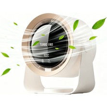 MMctech USB Şarjlı Fan  Ayarlanabilir Hızlı Taşınabilir Işklı Mini Vantilatör, Sessiz Güçlü Soğutucu Fan