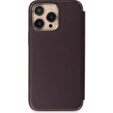 iPhone 13 Pro Max Kılıf Dolpin Kapaklı - Derin Mor