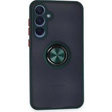 Renas Store Samsung Galaxy A25 5g Kılıf Montreal Yüzüklü Silikon Kapak - Yeşil