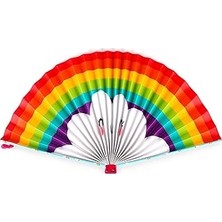 Uravas Store Legami Katlanabilir Kagit Yelpaze - Rainbow