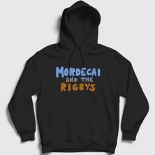 Presmono Unisex Siyah Mordecai And The Rigbys Regular Show Kapüşonlu Sweatshirt