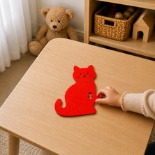 Wowolab Kedi Şeklinde Çocuk Ilk Yapboz 15 cm