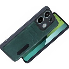 Modamizo Mey Ithalat® Redmi 15C 4g Sara Kartvizitli Deri Kılıf - Yeşil