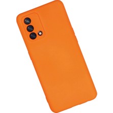 Raftan Topla Oppo A74 4g Kılıf Nano Içi Kadife Silikon - Turuncu