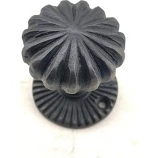 Antika Tarz Dekoratif Pirinç Açarlı Kapı Babası - 50MM, Oksit