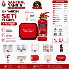 Santral Yangın 1kg Yangın Tüp ve Trafik Ilk Yardım Seti