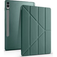 Uravas Store Samsung Galaxy X510 Tab S9 Fe 11 Kılıf Kalemlikli Mars Tablet Kılıfı - Koyu Yeşil