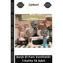 Carlburn Özel Üretim Taşınabilir USB Sessiz Güçlü Toptan Seti Şarjlı El Fanı Vantilatör 1kalite 12 Adet
