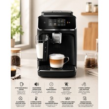 Philips Lattego Premium Tam Otomatik Espresso Makinesi, Tek Dokunuşla 4 Çeşit Içecek