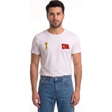 Westic Giyim Milli Maç Dünya Kupası Taraftar Tişörtü Türkiye Bayrak Baskılı Unisex T-Shirt