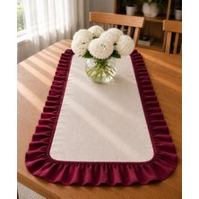 Şah Textile Design Sık Fırfırlı Premıum Keten Runner 40X110