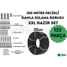 Love My Garden 100 Metre Kendınden 20 cm Delıklı Damla Sulama Borusu ve Xxl Sulama Setı - Ø16 mm