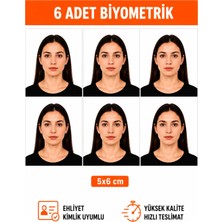 6 Adet Biyometrik Fotoğraf Baskısı – Ehliyet ve Kimlik Için Uygun