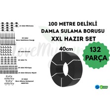 Love My Garden 100 Metre Kendınden 40 cm Delıklı Damla Sulama Borusu ve Xxl Sulama Setı - Ø16 mm