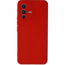 Uravas Store Vivo V23 5g Kılıf Nano Içi Kadife Silikon - Kırmızı