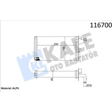 Kale Mixdepo Kalorifer Radyatörü Tempra-Tipo 1.6 16V Sx-A -145 (95-01)146 (94-01)155 (92-97) (2sira Al+Pl)