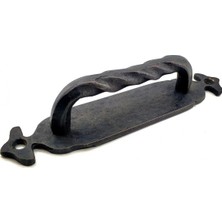 Antika Tarz Dekoratif Pirinç Burgulu Çekme Kol - 148X33 Mm, Oksit