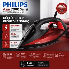 Philips DST7022/40 2800 W Buharlı Ütü Güçlü Performans ve Steam Glide Taban ile Bordo Renk