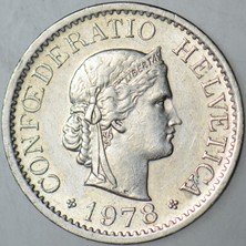 Banknoting Isviçre 10 Rappen 1978.