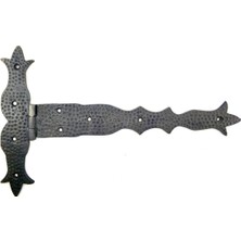 Antika Tarz Dekoratif Pirinç Kuyruklu Dövme Menteşe - 251X393 Mm, Oksit