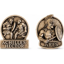 Antioch Art and Design Achilles Hector Ares Ikili Yunan Mitolojisi Magnet Seti Dekoratif Magnet Hediyelik