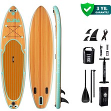 Dama Wood Grain 3 Finli 320X81X15 Şişme Paddle Board Sup Seti