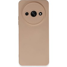 Newface Xiaomi Redmi A3 4g Kılıf Velura Kapak – Nano Silikon & Kadife Iç Yüzey - Pudra