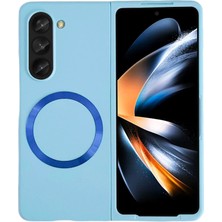Uravas Store Samsung Galaxy Z Fold 5 Kılıf Mata Fold Kapak - Sierra Blue