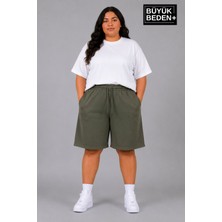 Superlife Süperlife Büyük Beden Kadın Bağcıklı Şort SPR26BSRK592