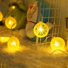 Uravas Store Mey Ithalat® 2m 10 LED Pilli Limon Işık