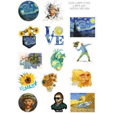 MS Major Selection Gogh Sticker Seti Telefon Bilgisayar Yüzeylere Uygun