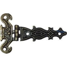 Dekoratif, Sac Tek Kuyruklu Menteşe - 40X68 Mm, Küçük, Antik, 1 Adet