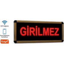 Sanec Wifi Kontrollü Akıllı Girilmez Tabelası (12X30 Cm) - Tuya ve Sesli Asistan Uyumlu (Tuya, Alexa, Google Asistan Destekli)