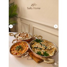 Sally Home Kalın Bakır Sahan Dövme Tava Seti 3'lü 16-18-20 cm 450GR-500GR-600GR