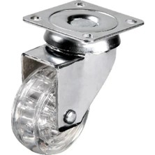 Hts 301 - 50X20 mm Şeffaf Makaralı Tablalı Teker