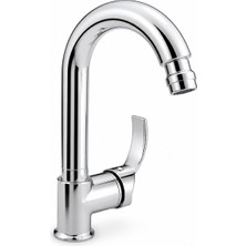 Ilhan Vega Oynar Başlıklı Krom Lavabo Bataryası, Tek Kollu Modern Banyo Musluğu