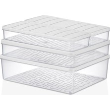 Selka Home 4'lü 4 Lt.+ 2,5 Lt.+ 1,2 Lt+1,2 Lt Saklama Kabı Ekru