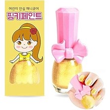 Uravas Store I' Pinky Kids Nail Paint Shiny Gold Çocuklar Için Soyulabilir Oje