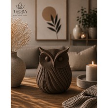 Triora Design Premium Baykuş Dekoratif Obje – 3D Baskı Minimal Modern Masaüstü Dekor | 16 x 13 cm |